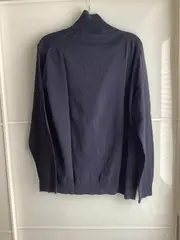 Vorschaubild 3 von Herren Strickjacke Reißverschluss Blau Gr. L Baumwolle