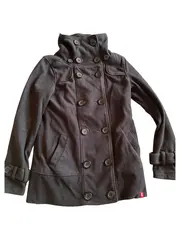 Vorschaubild 1 von EDC Damen Leichte Jacke Übergangsjacke Schwarz Gr. 38/M Casual Knopfleiste