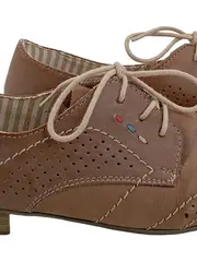 Vorschaubild 2 von Damen Schnürschuhe Oxford Braun Leder Gr. 39 Lochmuster