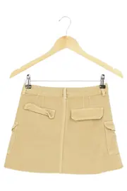 Vorschaubild 2 von Damen A-Linienrock Gr. 38 M Beige Casual Minirock Baumwolle