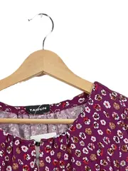 Vorschaubild 3 von Taifun Bluse Damen Gr. 36 Lila Blumenmuster Langarm Viskose