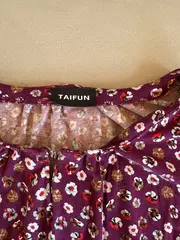Vorschaubild 5 von Taifun Bluse Damen Gr. 36 Lila Blumenmuster Langarm Viskose