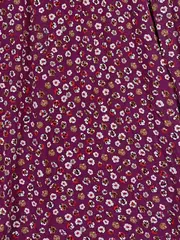 Vorschaubild 2 von Taifun Bluse Damen Gr. 36 Lila Blumenmuster Langarm Viskose