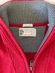 Vorschaubild 2 von Herren Pullover Rot Gr. 52/XL mit Reißverschluss