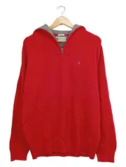 Vorschaubild 1 von Herren Pullover Rot Gr. 52/XL mit Reißverschluss