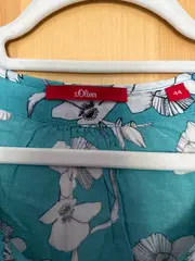 Vorschaubild 3 von Damen Top Türkis Blumenmuster Gr. 44 Casual