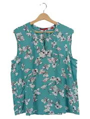 Vorschaubild 1 von Damen Top Türkis Blumenmuster Gr. 44 Casual