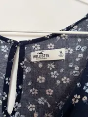 Vorschaubild 5 von Damen Freizeitkleid S 36 Blau Blumenmuster Kurzarm Casual