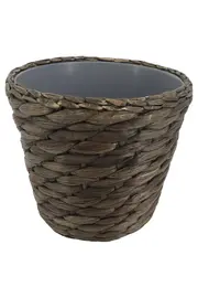 Vorschaubild 1 von Übertopf Braun Zylindrisch Naturbezogen 12cm Höhe 14cm Durchmesser