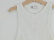 Vorschaubild 2 von Damen Ripp-Top Gr. 36/S Weiß Basic Tanktop Ärmellos