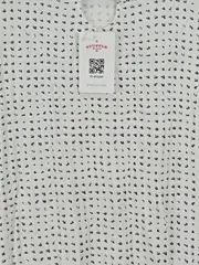 Vorschaubild 4 von Bluse Damen Shirt Gr. 36x38 Weiß Muster Viskose 3/4 Arm Casual