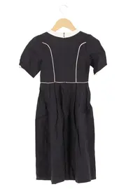 Vorschaubild 2 von Kinder Sommerkleid Gr. 128 Blau Leinen Klassisch Stickerei
