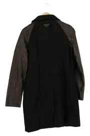Vorschaubild 2 von Damen Ledermantel Gr. 38;M Schwarz Baumwolle Leder Gesteppt