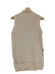 Vorschaubild 2 von Damen Pullunder Strickweste Beige Gr. 38/M Casual Modern