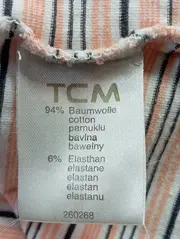 Vorschaubild 4 von TCM Damen Poloshirt Gr. 38/M Rosa Gestreift Kurzarm Casual Basic