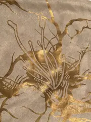 Vorschaubild 2 von Dekokissen 40x40 cm Beige Blumenmuster Polyester Glitzer Freizeit