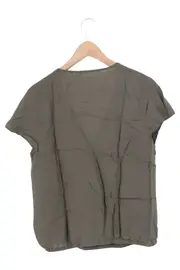 Vorschaubild 2 von Damen Bluse XS/34 Oliv Casual Bohème Wickelbluse Häkelei