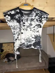 Vorschaubild 2 von Kinder Top Shirt Blumenmuster Gr. 116 Mehrfarbig Feminin