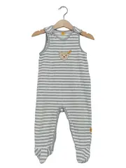 Vorschaubild 1 von Baby Body Strampler Gr. 74 Grau Gestreift mit Bärchen