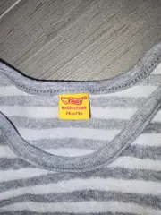 Vorschaubild 5 von Baby Body Strampler Gr. 74 Grau Gestreift mit Bärchen