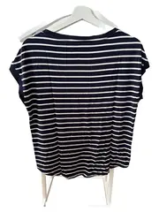 Vorschaubild 2 von Damen T-Shirt gestreift blau Gr. 36/S Kurzarm Viskose