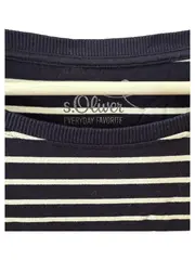 Vorschaubild 5 von Damen T-Shirt gestreift blau Gr. 36/S Kurzarm Viskose