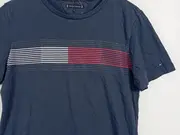 Vorschaubild 2 von Kinder T-Shirt Gr. 176 Blau Gestreift Logo-Print Casual