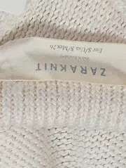 Vorschaubild 3 von Pullover Damen Weiß S Klassisch Elegant Rippstrick Cut-Outs