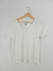 Vorschaubild 2 von Cecil Damen T-Shirt V-Ausschnitt Gr. 38/M Weiß Casual Logo-Print
