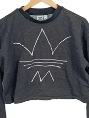 Vorschaubild 2 von Damen Pullover Gr. 36/S Grau Cropped Sportlich