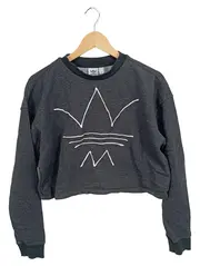 Vorschaubild 1 von Damen Pullover Gr. 36/S Grau Cropped Sportlich
