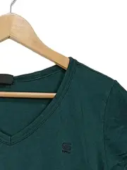 Vorschaubild 2 von Damen T-Shirt Basic Grün Gr. L Baumwolle Logo Alltag