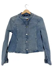 Vorschaubild 1 von Jeansjacke Damen Blau Gr. 36/40 Casual Langarm Knopfleiste