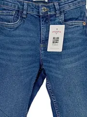 Vorschaubild 4 von Kinder Jeans Regular Fit Blau Gr. 140 Baumwolle Knopf