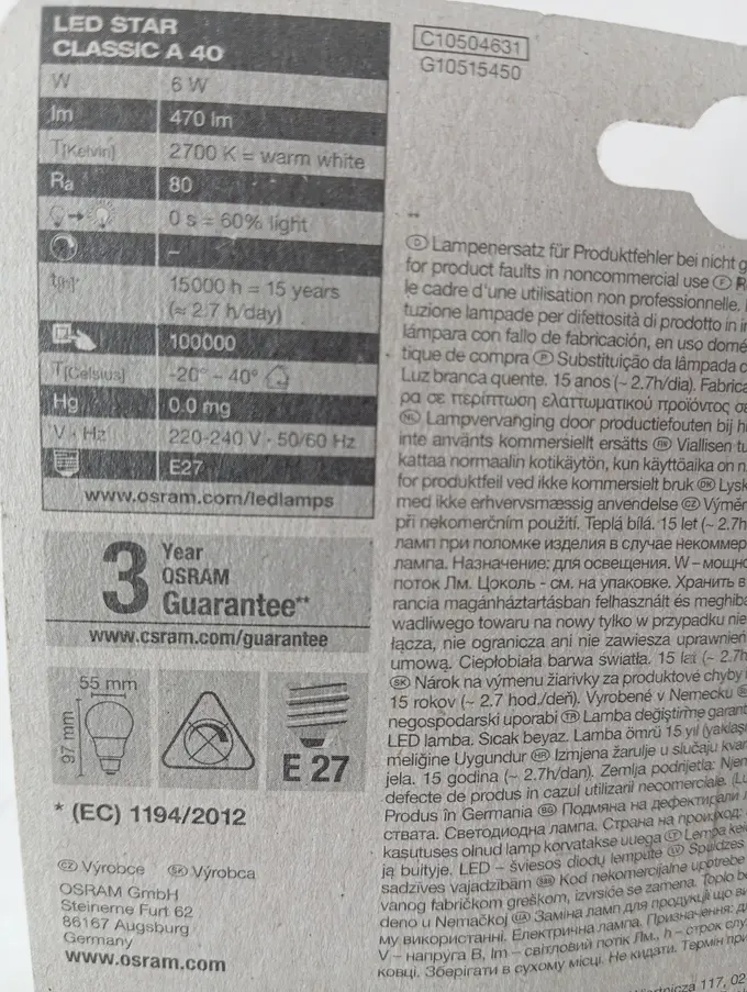 OSRAM LED Leuchtmittel Bild 3