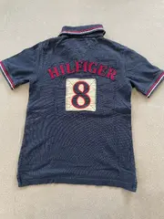 Vorschaubild 2 von Poloshirt Jungen Gr. 128 Blau Preppy USA Flagge