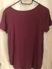 Vorschaubild 2 von Damen T-Shirt Rot Gr. 36/S Casual Viskose
