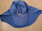 Vorschaubild 3 von Kinder Sonnenhut mit Nackenschutz Blau Gr. 50 Baumwolle UV-Schutz