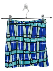 Vorschaubild 1 von Kookai Damen Minirock Gr. 36;S Modern Mehrfarbig Karomuster Blau Türkis