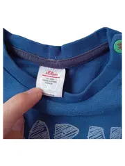 Vorschaubild 3 von Langarmshirt Kinder Junge Gr. 74 Blau Casual Born to be Kind