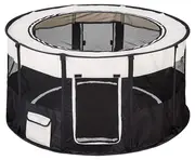 Vorschaubild 1 von Hunde Laufstall Welpenauslauf Tiergehege Schwarz Beige 72x72cm