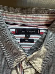 Vorschaubild 2 von Herren Business Hemd Grau Gestreift Gr. 52/XL Baumwolle