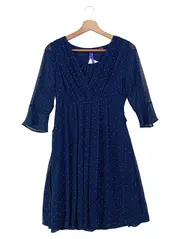Vorschaubild 1 von Cocktailkleid Damen 34/XS Blau Elegant Punkte Festlich