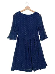 Vorschaubild 2 von Cocktailkleid Damen 34/XS Blau Elegant Punkte Festlich