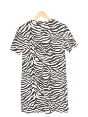 Vorschaubild 2 von Damen Freizeitkleid Gr. 36/S Zebra-Print Kurzarm