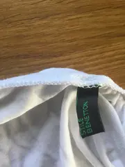 Vorschaubild 3 von BENETTON Damen Langarmshirt Gr. 38/M Weiß Basic Viskose Elasthan