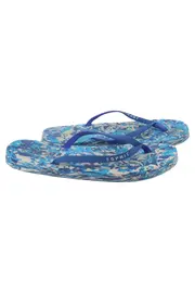 Vorschaubild 1 von Zehentrenner Damen Blau Camouflage Muster Gr. 38 Flip Flops