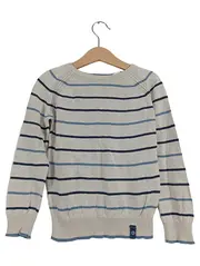 Vorschaubild 1 von Pullover Kinder Gr. 104 Beige Gestreift Maritim Baumwolle Langarm