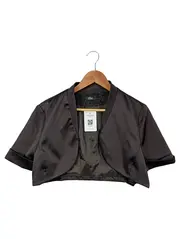 Vorschaubild 1 von Damen Leichte Jacke Gr. 44/L Braun Elegant Kurzarm