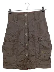 Vorschaubild 1 von Damen Minirock Cargo Braun Gr. M 38 Baumwolle